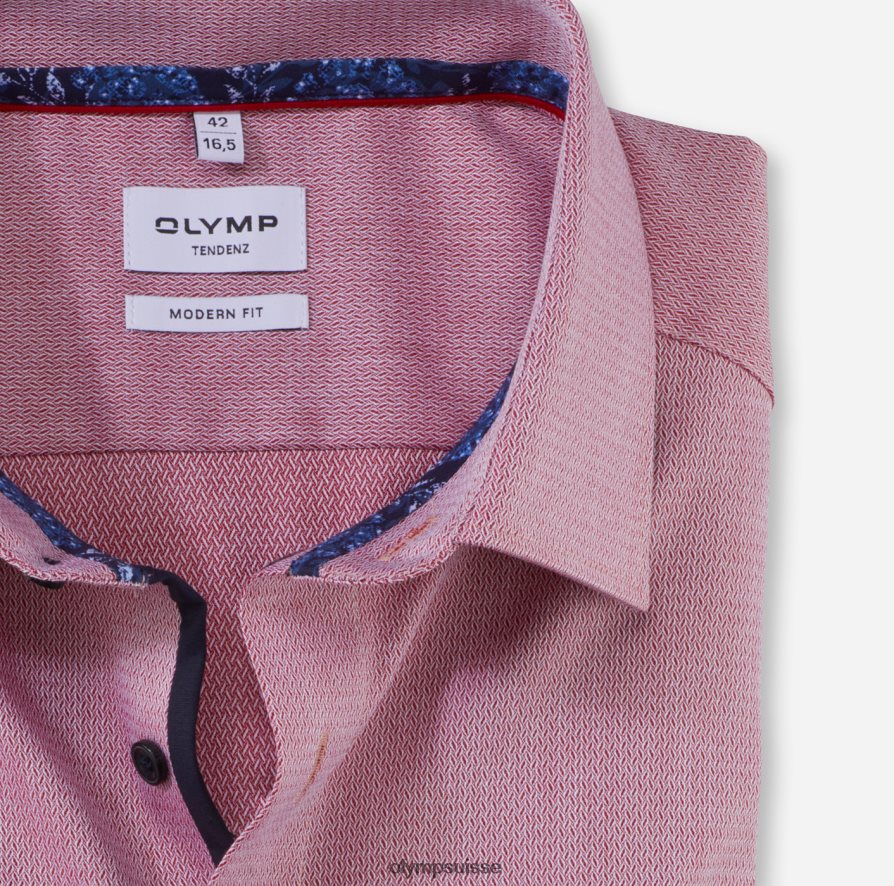 tendenz modern fit, chemise d\'affaires, new kent, rouge OLYMP vêtements VVP4DB1722