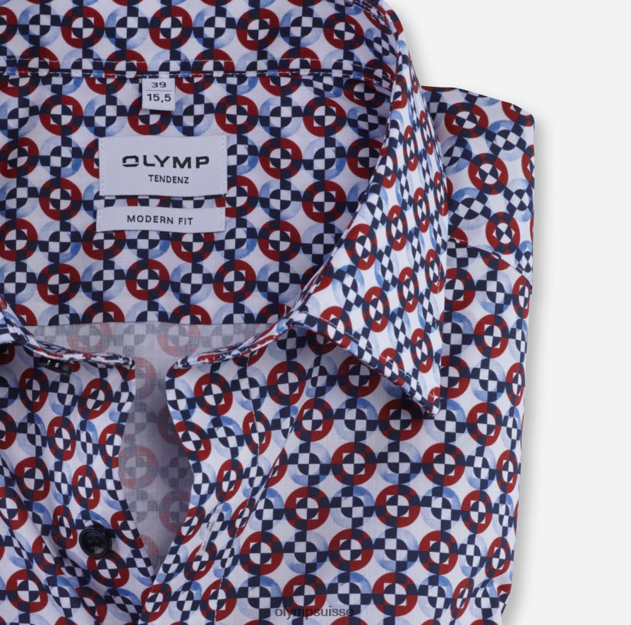 tendenz modern fit, chemise d\'affaires, new kent, rouge OLYMP vêtements VVP4DB1740
