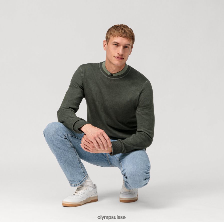 pull en tricot décontracté, gris vert OLYMP vêtements VVP4DB1816