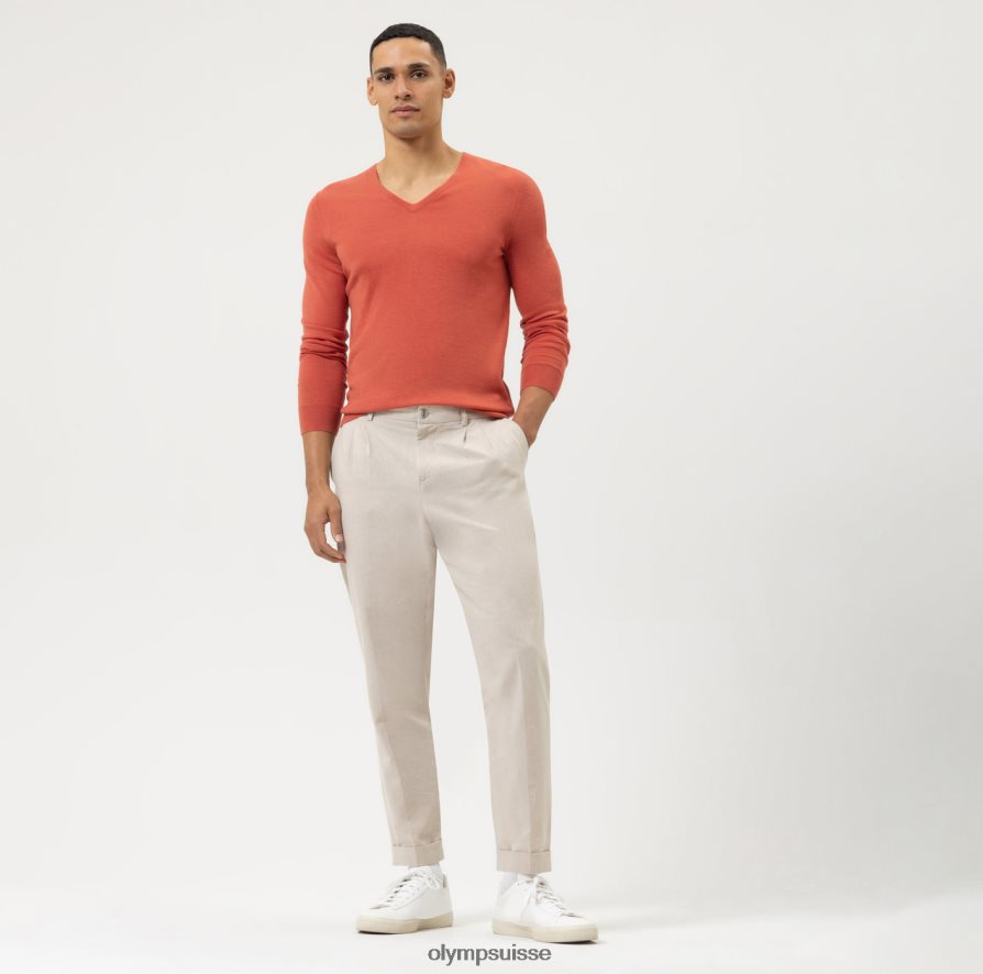 pull en tricot décontracté, terre de Sienne OLYMP vêtements VVP4DB1830