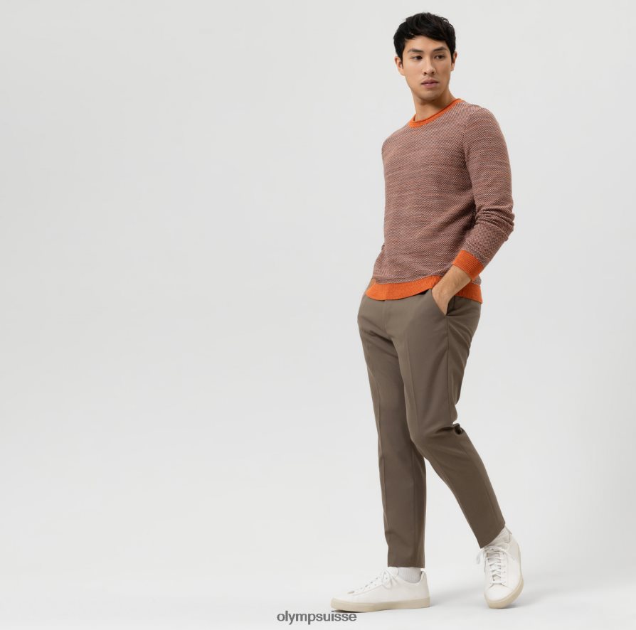 tricot coupe moderne, pull col rond, mandarin OLYMP vêtements VVP4DB1868