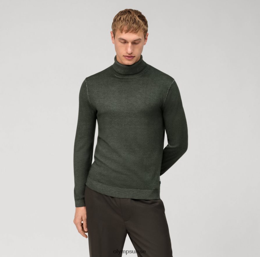 col roulé en tricot décontracté, gris vert OLYMP vêtements VVP4DB1888