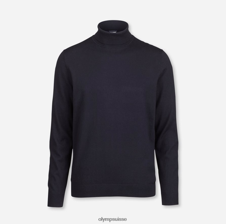 tricot coupe moderne, pull col roulé, marine OLYMP vêtements VVP4DB1901