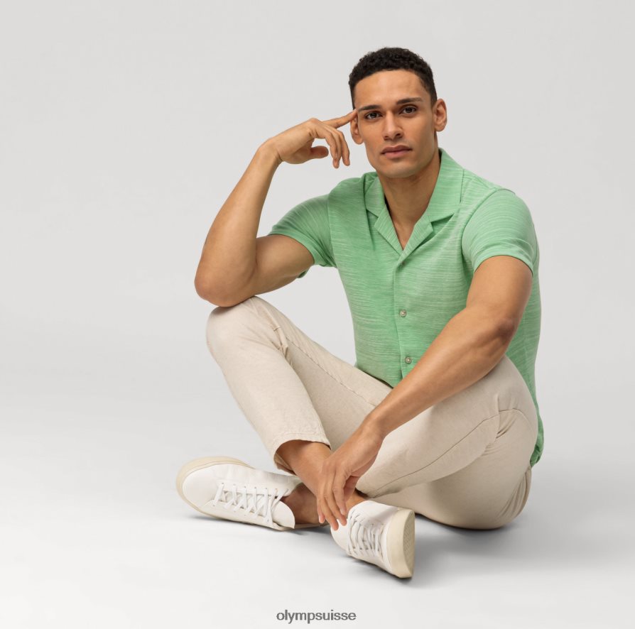 Level Five Casual Body Fit, polo, vert cristal OLYMP vêtements VVP4DB2110
