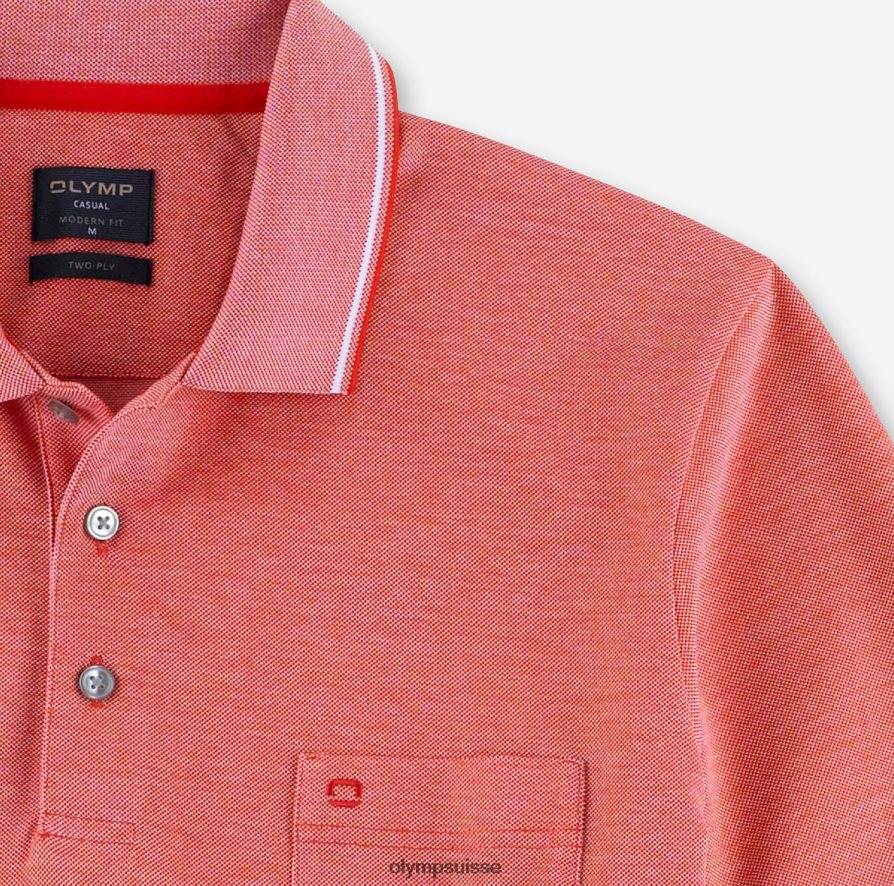 coupe moderne décontractée, polo, rouille OLYMP vêtements VVP4DB2085