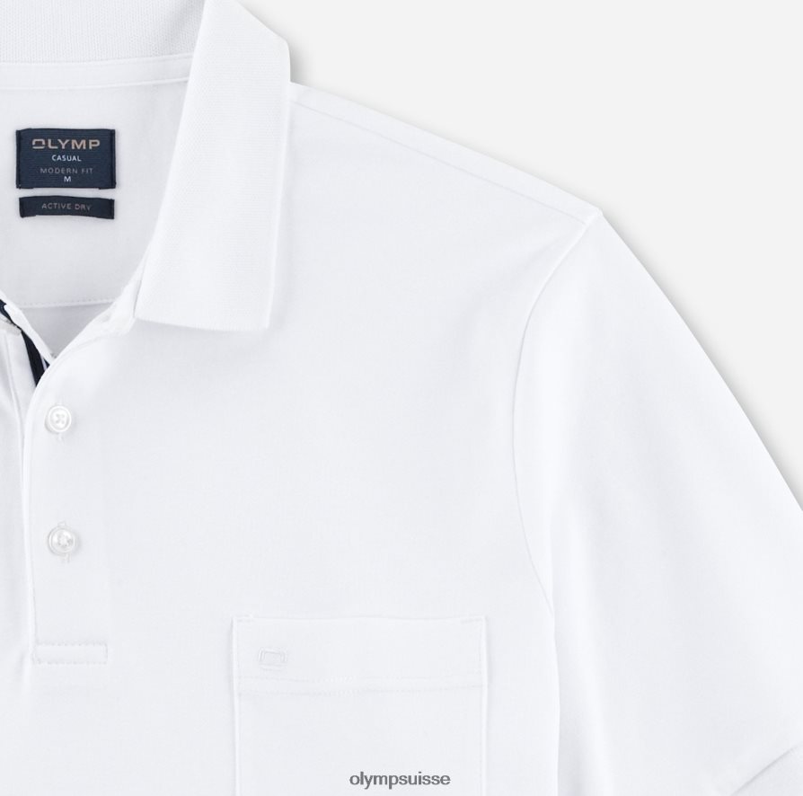 coupe moderne et décontractée, polo, blanc OLYMP vêtements VVP4DB2076