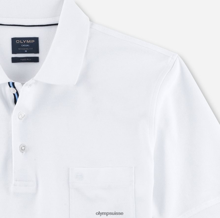coupe moderne et décontractée, polo, blanc OLYMP vêtements VVP4DB2169