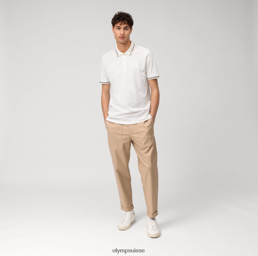 coupe moderne et décontractée, polo, blanc cassé OLYMP vêtements VVP4DB2145