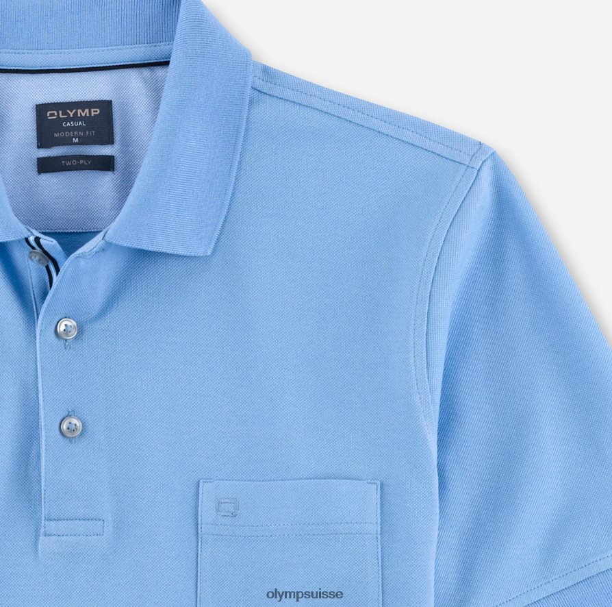 coupe moderne et décontractée, polo, bleu clair OLYMP vêtements VVP4DB2077