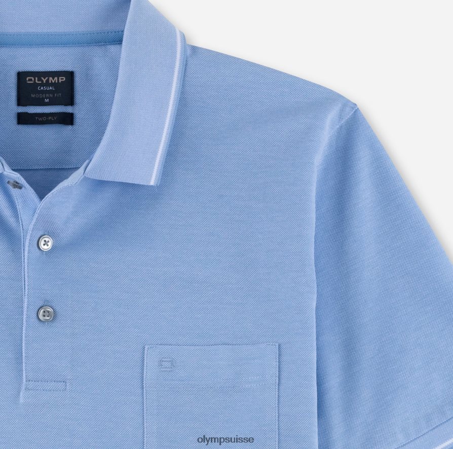 coupe moderne et décontractée, polo, bleu clair OLYMP vêtements VVP4DB2093