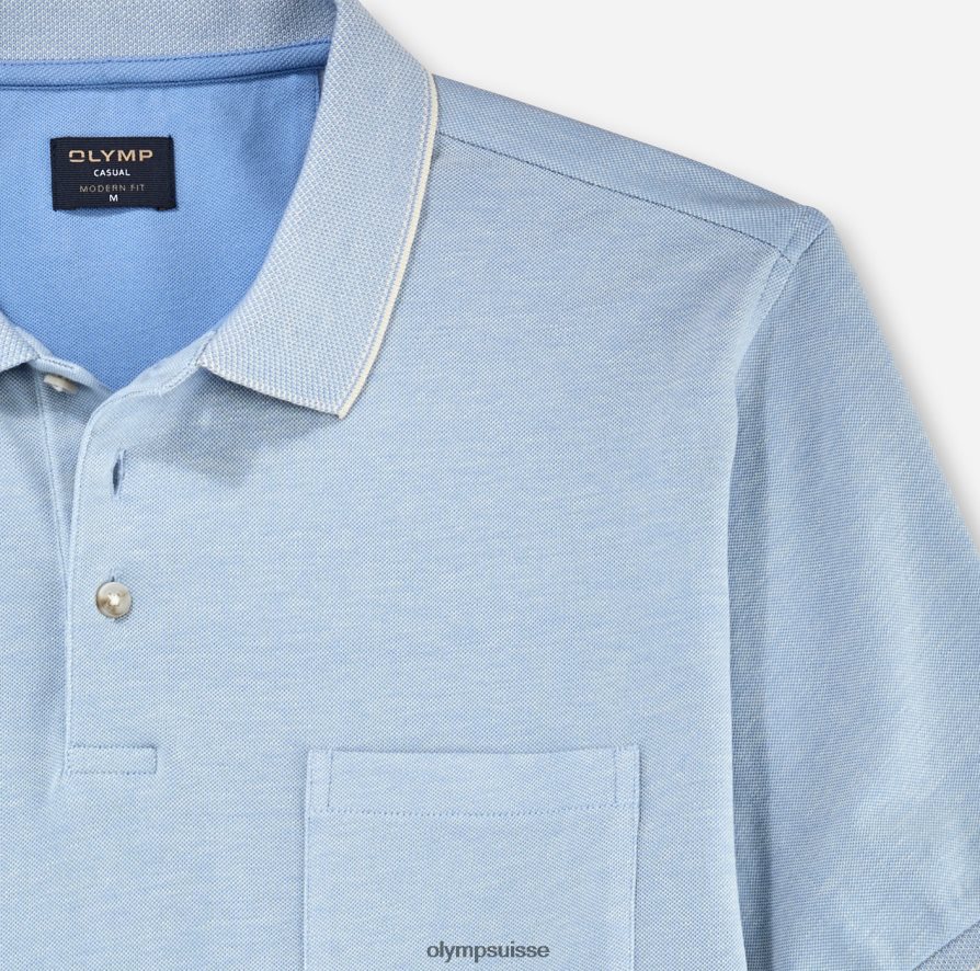 coupe moderne et décontractée, polo, bleu clair OLYMP vêtements VVP4DB2095