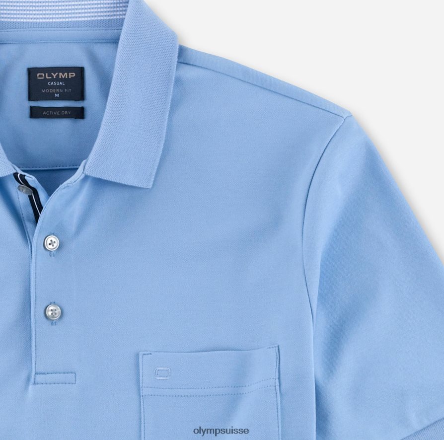 coupe moderne et décontractée, polo, bleu clair OLYMP vêtements VVP4DB2098