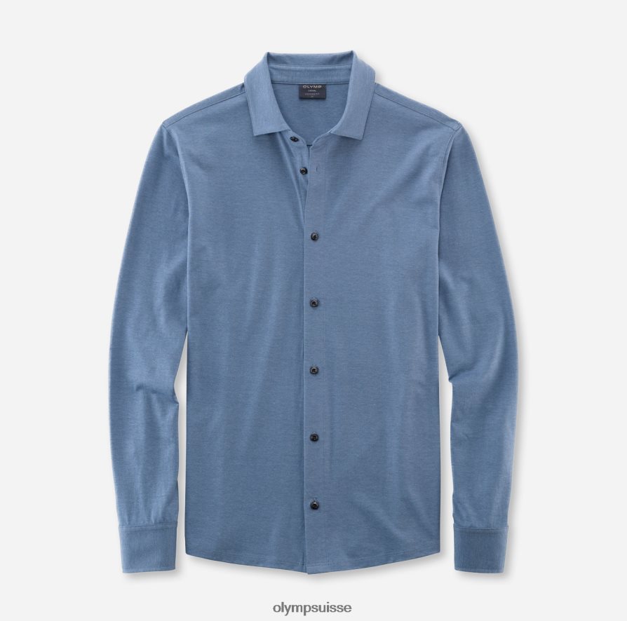 coupe moderne et décontractée, polo, bleu fumée OLYMP vêtements VVP4DB2113