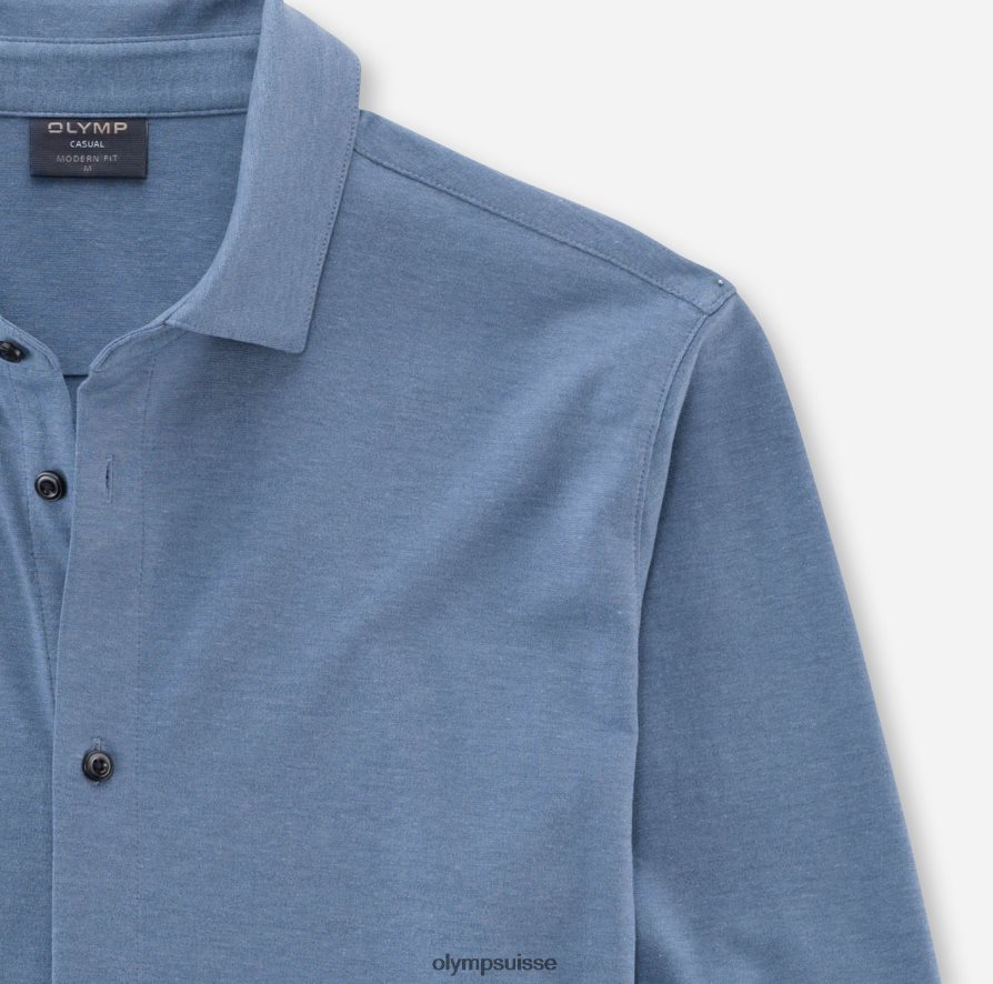coupe moderne et décontractée, polo, bleu fumée OLYMP vêtements VVP4DB2113