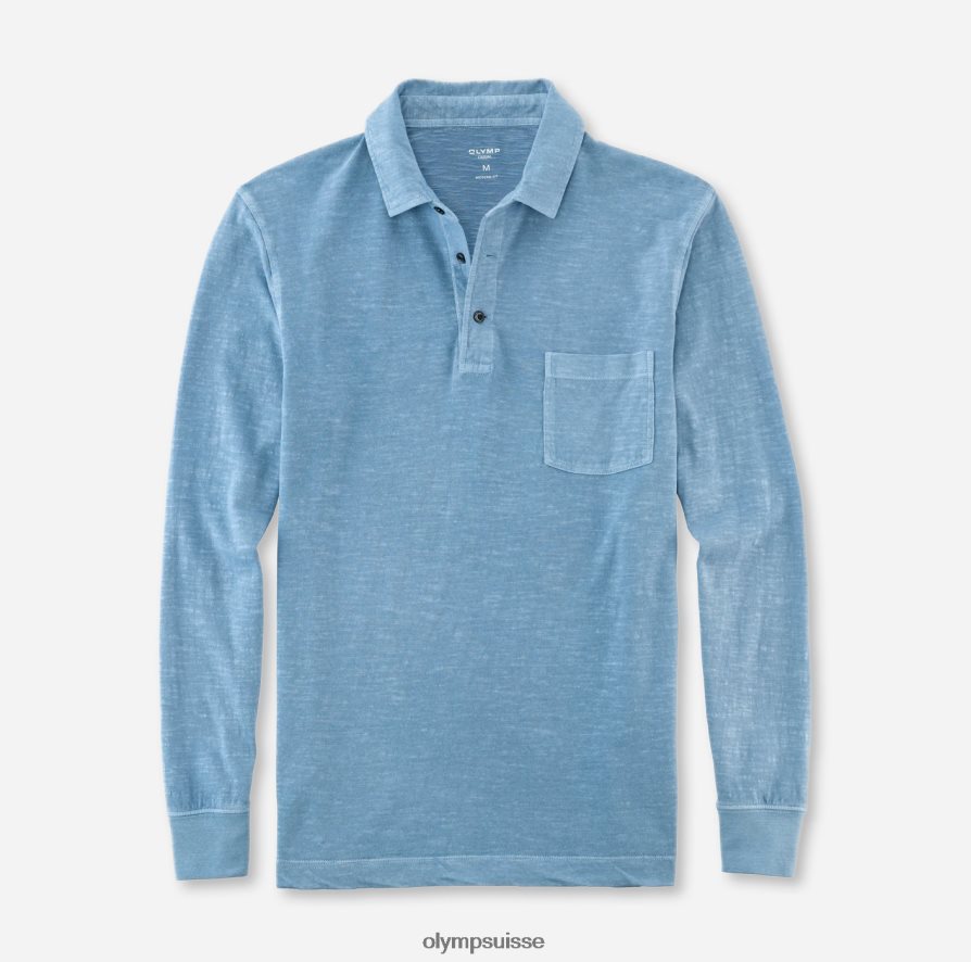 coupe moderne et décontractée, polo, bleu fumée OLYMP vêtements VVP4DB2132