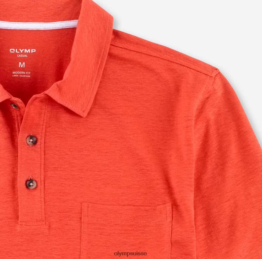 coupe moderne et décontractée, polo, rouge brique OLYMP vêtements VVP4DB2136