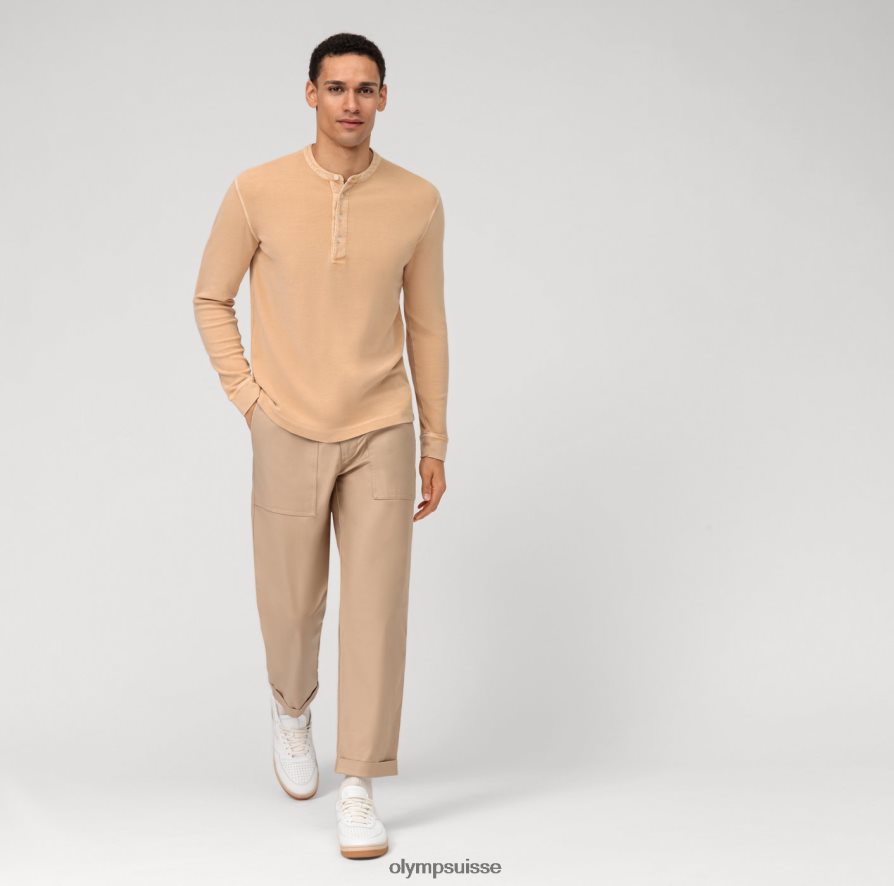 polo décontracté en jersey à manches longues, naturel OLYMP vêtements VVP4DB2117