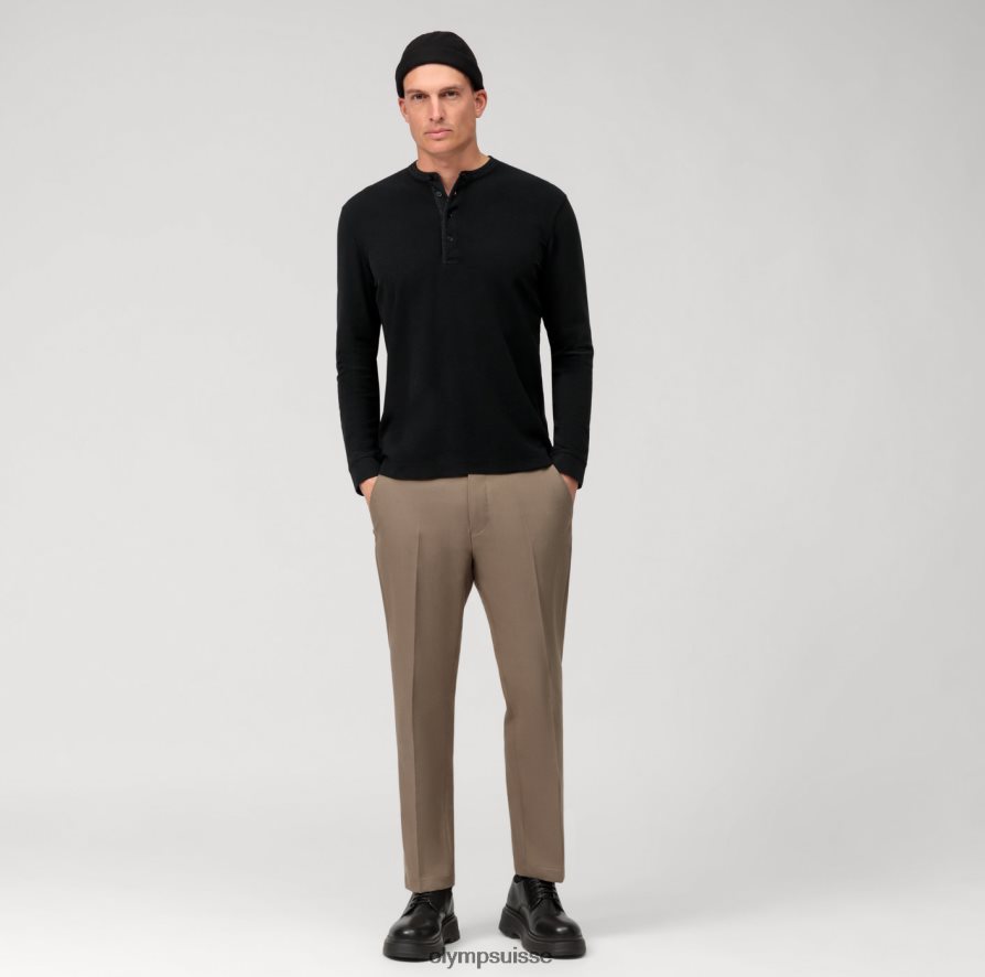 polo décontracté en jersey à manches longues, noir OLYMP vêtements VVP4DB2131