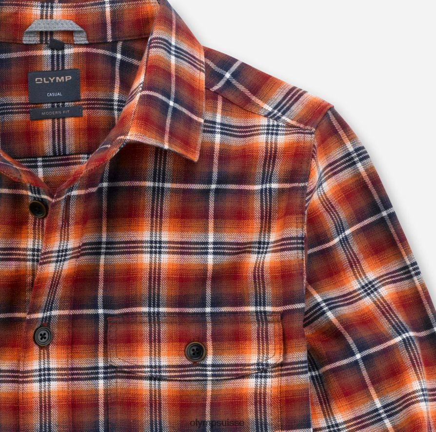 surchemise décontractée, chemise décontractée, kent, caramel OLYMP vêtements VVP4DB1987