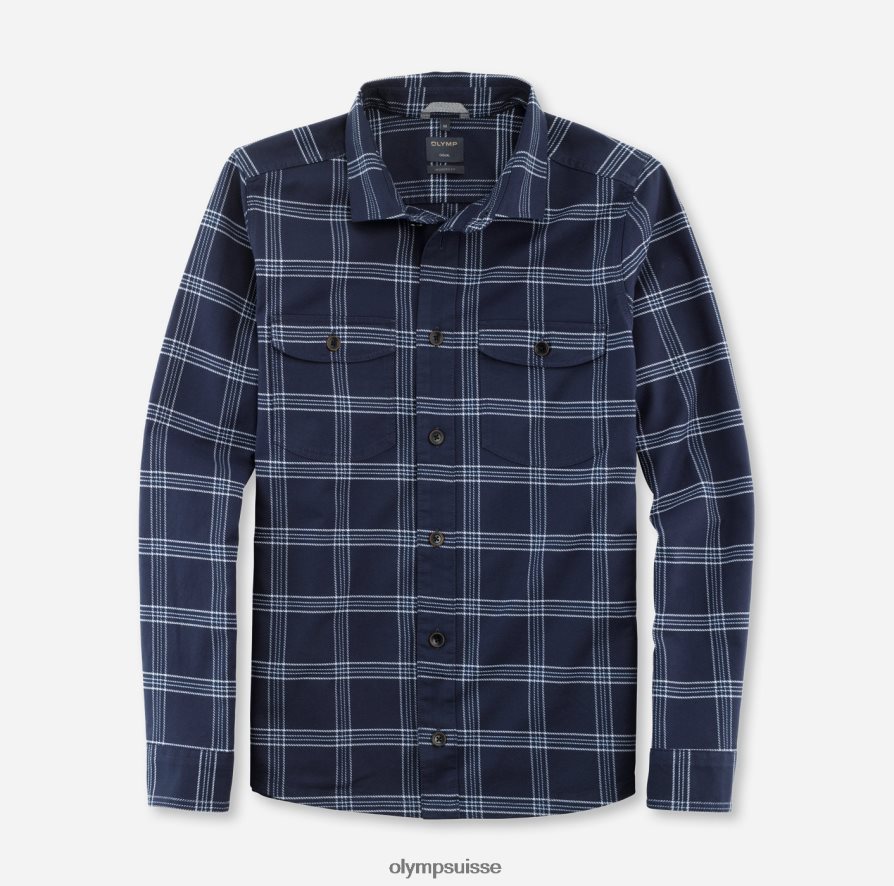 surchemise décontractée, chemise décontractée, kent, marine OLYMP vêtements VVP4DB1976