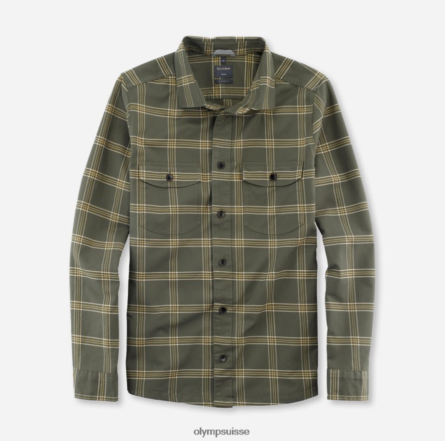 surchemise décontractée, chemise décontractée, kent, olive OLYMP vêtements VVP4DB1982