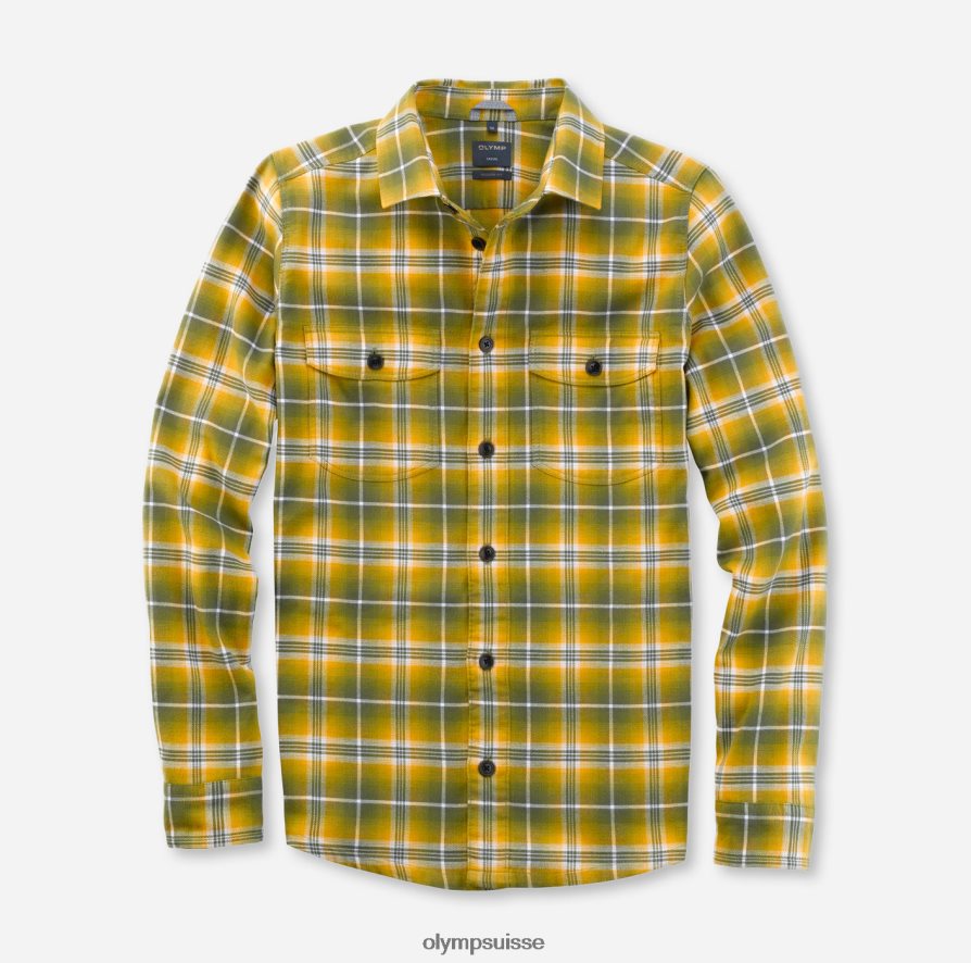 surchemise décontractée, chemise décontractée, kent, olive OLYMP vêtements VVP4DB1986