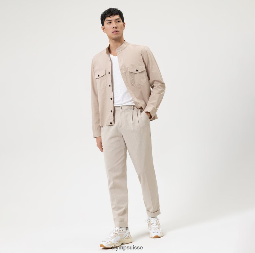 surchemise décontractée intelligente de niveau cinq, chemise décontractée, beige OLYMP vêtements VVP4DB1972