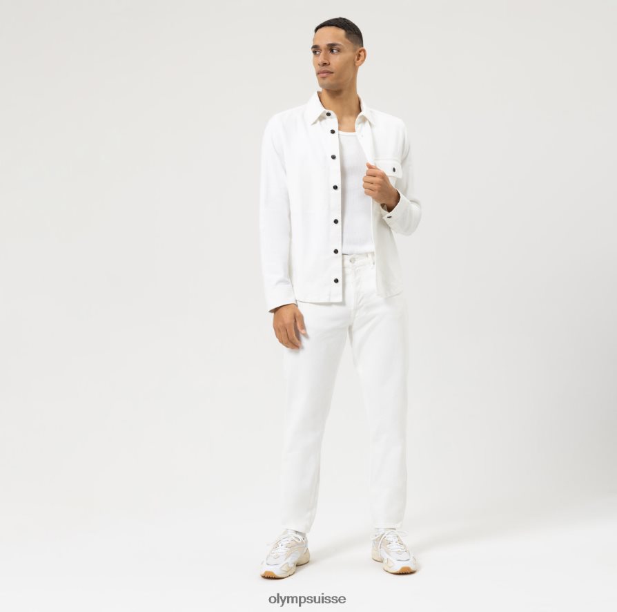 surchemise décontractée intelligente de niveau cinq, chemise décontractée, blanc OLYMP vêtements VVP4DB1949