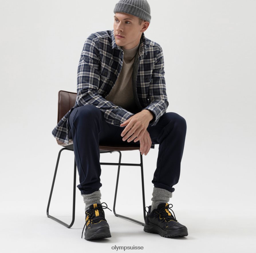 surchemise décontractée intelligente de niveau cinq, chemise décontractée, kent, marine OLYMP vêtements VVP4DB1954