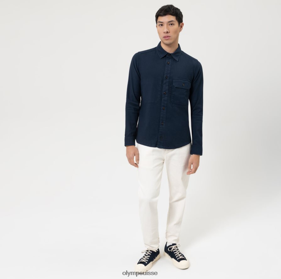 surchemise décontractée intelligente de niveau cinq, chemise décontractée, marine OLYMP vêtements VVP4DB1957