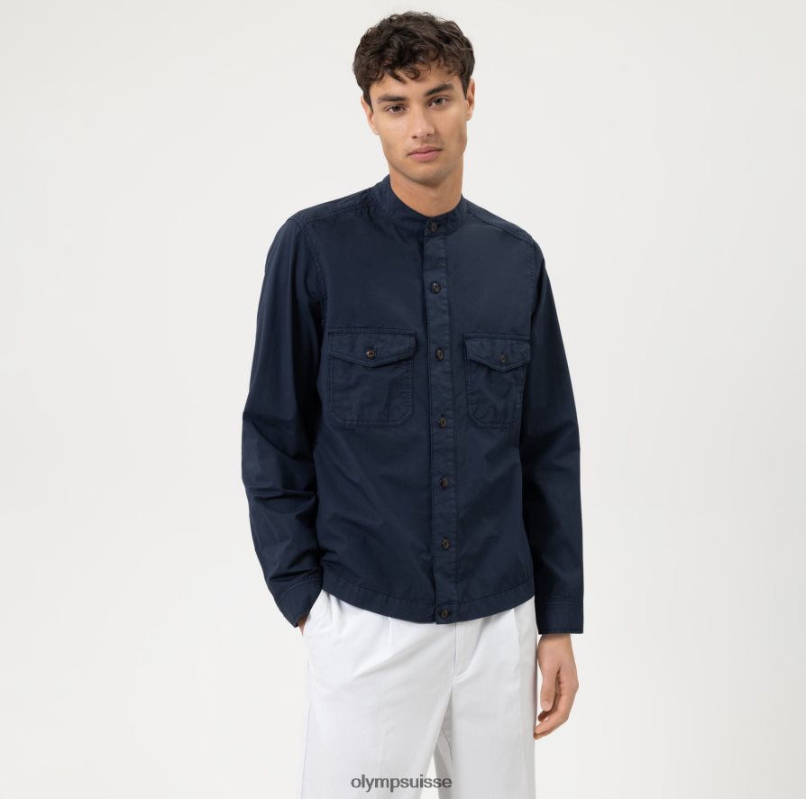 surchemise décontractée intelligente de niveau cinq, chemise décontractée, marine OLYMP vêtements VVP4DB1962