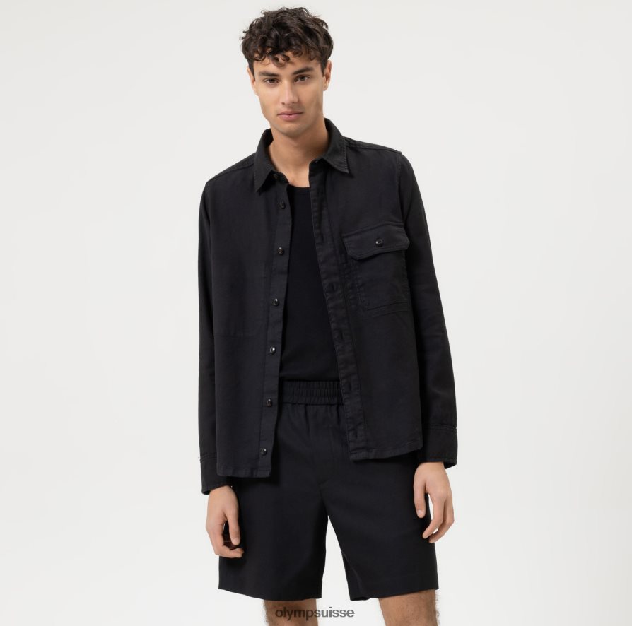 surchemise décontractée intelligente de niveau cinq, chemise décontractée, noir OLYMP vêtements VVP4DB1958