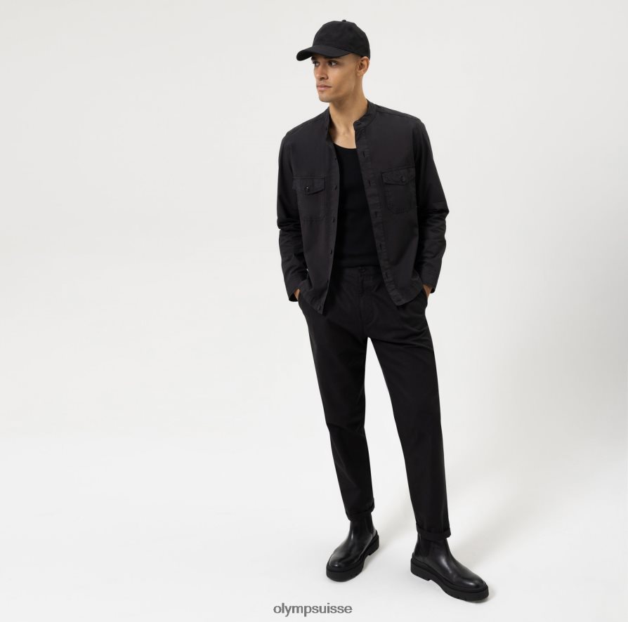 surchemise décontractée intelligente de niveau cinq, chemise décontractée, noir OLYMP vêtements VVP4DB1965