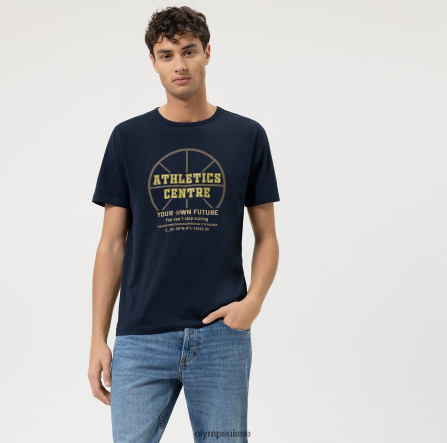 coupe moderne décontractée, t-shirt, marine OLYMP vêtements VVP4DB2013