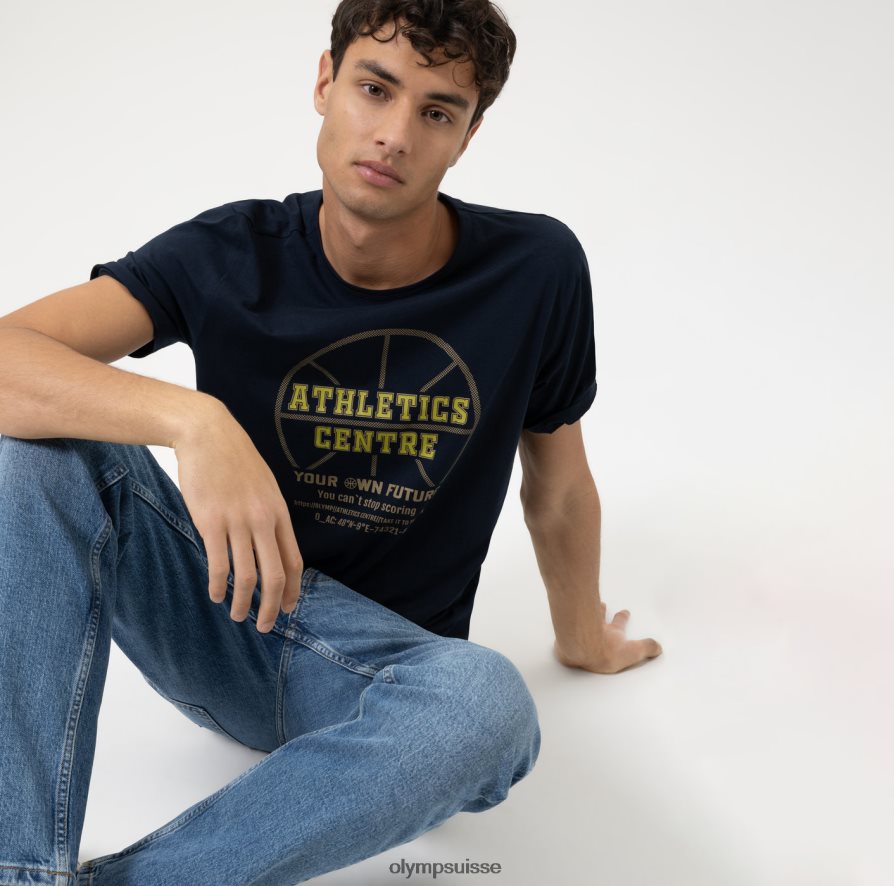 coupe moderne décontractée, t-shirt, marine OLYMP vêtements VVP4DB2013