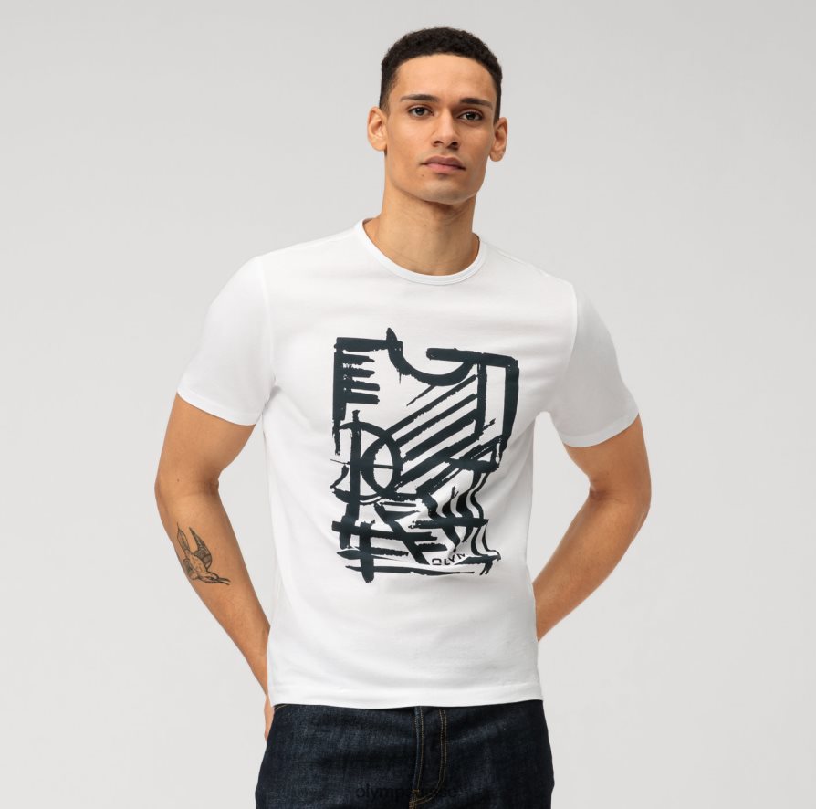coupe moderne et décontractée, t-shirt, blanc OLYMP vêtements VVP4DB2019