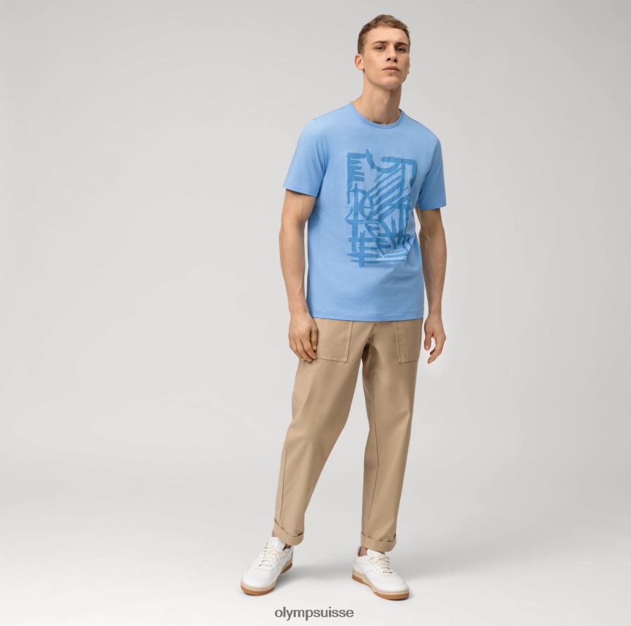coupe moderne et décontractée, t-shirt, bleu clair OLYMP vêtements VVP4DB2012