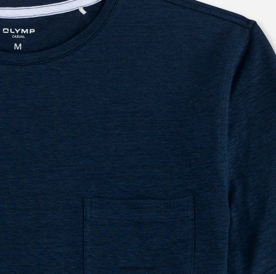 coupe moderne et décontractée, t-shirt, bleu fumée OLYMP vêtements VVP4DB2050
