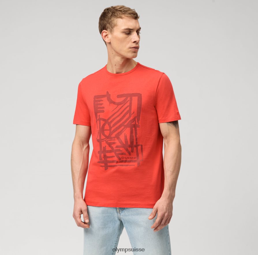 coupe moderne et décontractée, t-shirt, rouge OLYMP vêtements VVP4DB2017