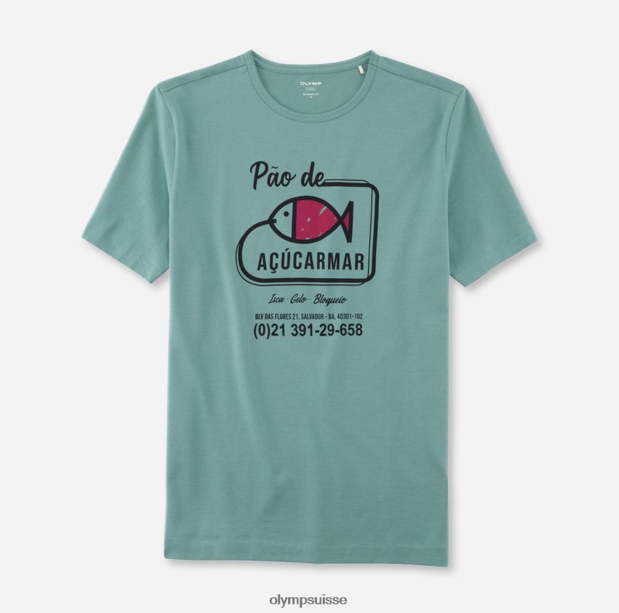 coupe moderne et décontractée, t-shirt, vert cristal OLYMP vêtements VVP4DB2065
