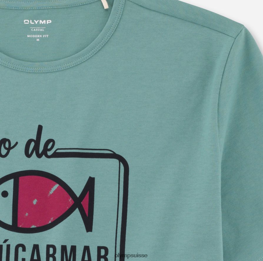 coupe moderne et décontractée, t-shirt, vert cristal OLYMP vêtements VVP4DB2065