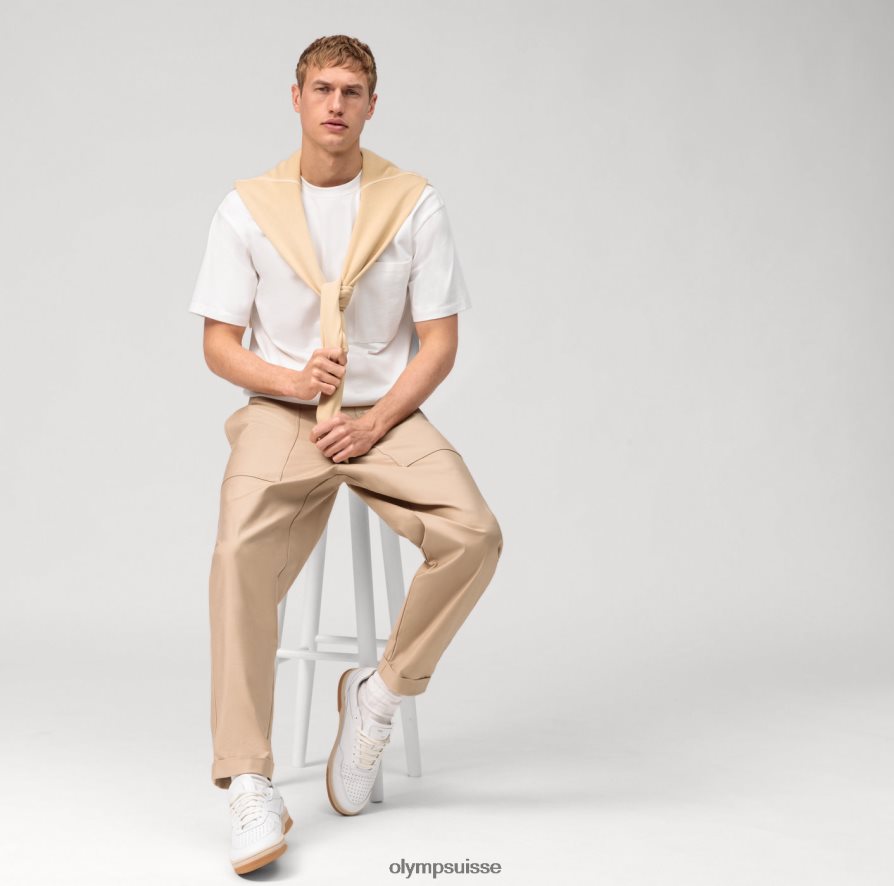 jersey décontracté coupe décontractée, t-shirt, blanc cassé OLYMP vêtements VVP4DB2045