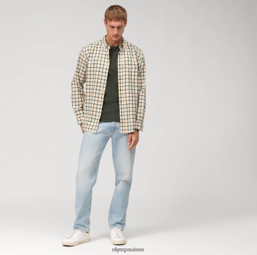 niveau cinq, body fit décontracté, t-shirt, gris vert OLYMP vêtements VVP4DB2034