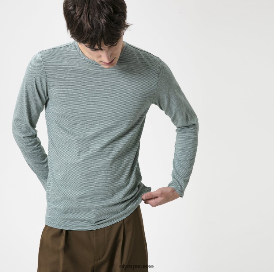 niveau cinq, body fit décontracté, t-shirt, gris vert OLYMP vêtements VVP4DB2061