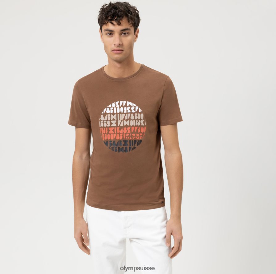 niveau cinq, body fit décontracté, t-shirt, marron OLYMP vêtements VVP4DB1999