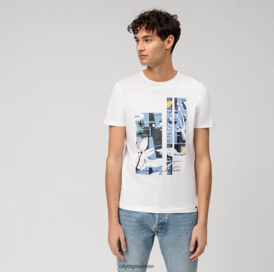 niveau cinq, coupe corporelle décontractée, t-shirt, blanc OLYMP vêtements VVP4DB1990