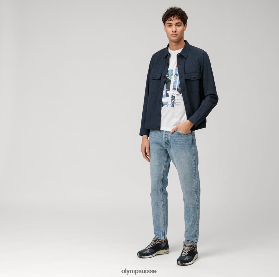 niveau cinq, coupe corporelle décontractée, t-shirt, blanc OLYMP vêtements VVP4DB1990