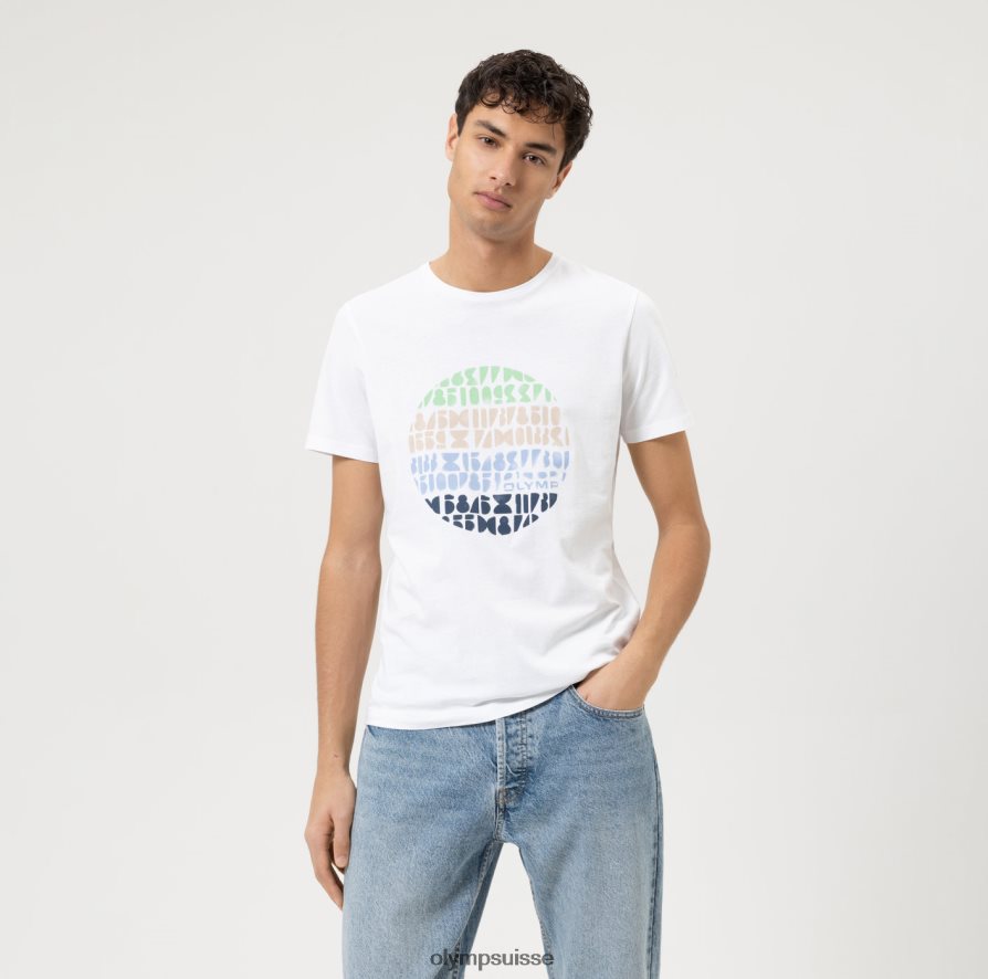 niveau cinq, coupe corporelle décontractée, t-shirt, blanc OLYMP vêtements VVP4DB2051