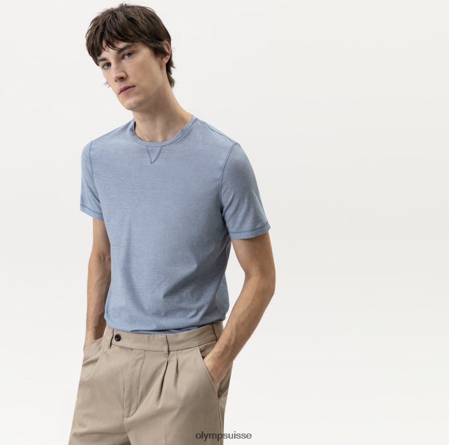 niveau cinq, coupe corporelle décontractée, t-shirt, bleu OLYMP vêtements VVP4DB2014