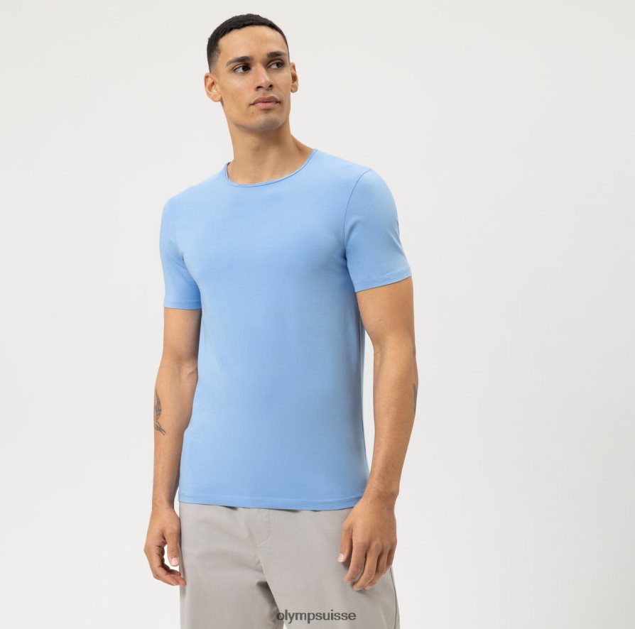 niveau cinq, coupe corporelle décontractée, t-shirt, bleu clair OLYMP vêtements VVP4DB2009